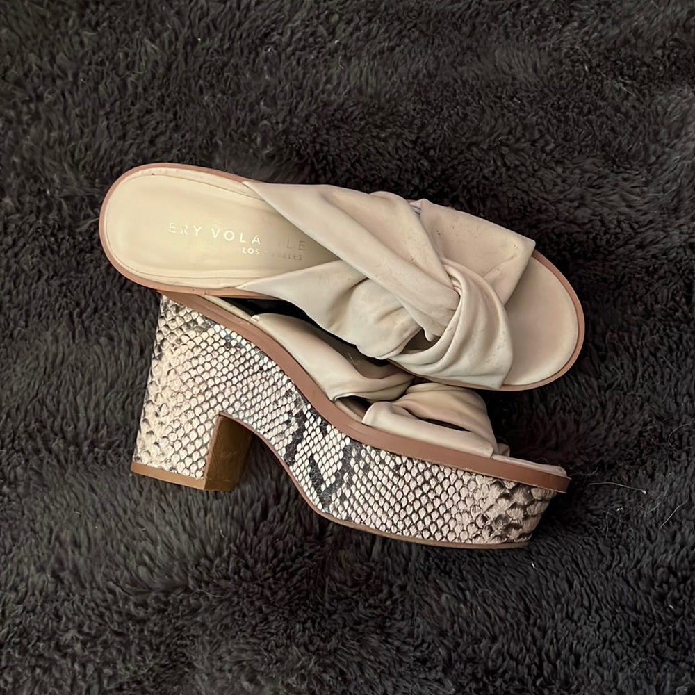 Very Volatile block platform heels